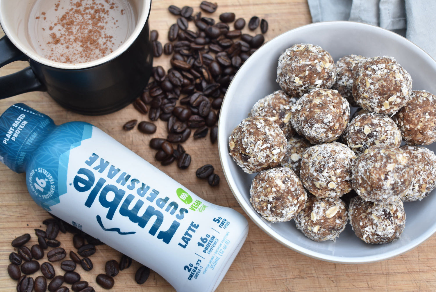 Super Good Vegan Latte Protein Power Balls