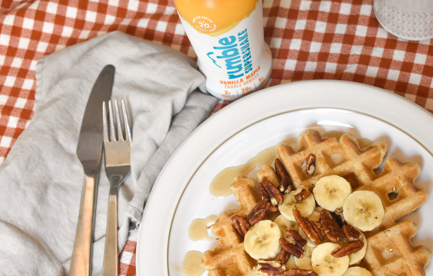 The Tastiest High-Protein Vanilla Maple Waffles