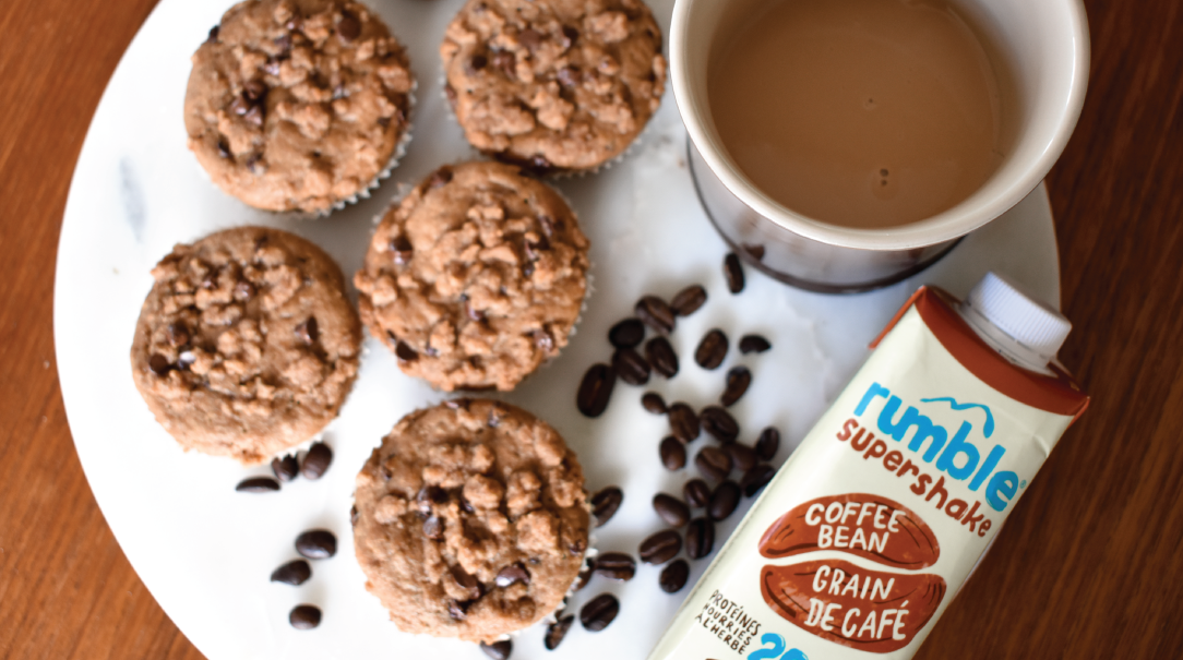The Tastiest Rumble Coffee Bean and Chocolate Chip Muffins
