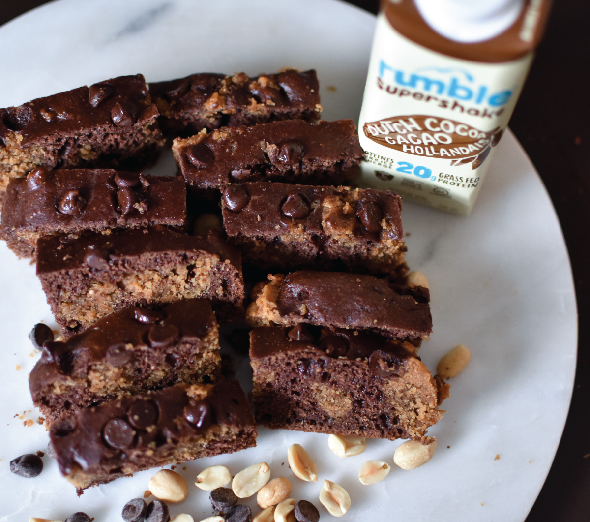 Treat Yourself with Rumble Chocolate Peanut Butter Brownies